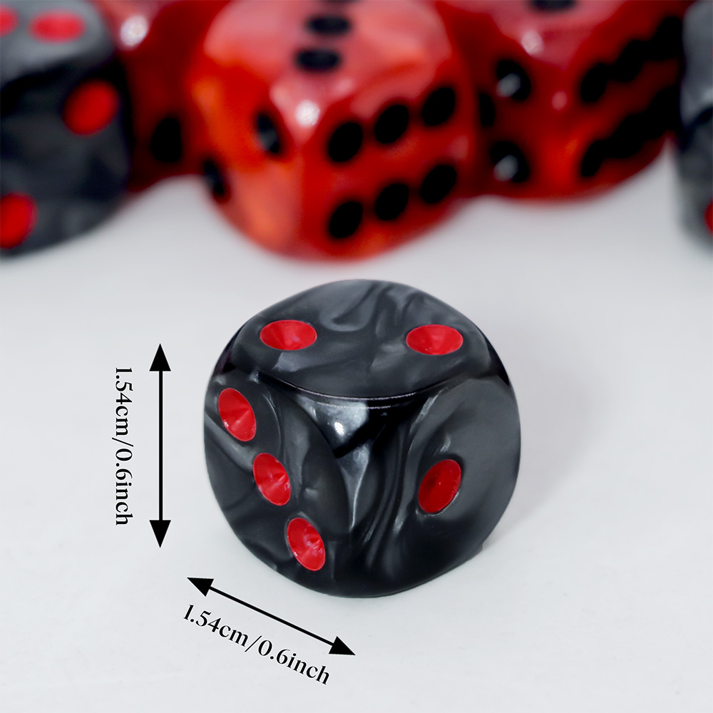 20PCS Acrylic Dice Set,D6 Blac - đánh giá và giá Board Game Live